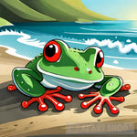 Frog On Vacation Animal Ai Art