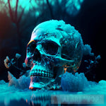Frozen Glass Skull Ai Artwork