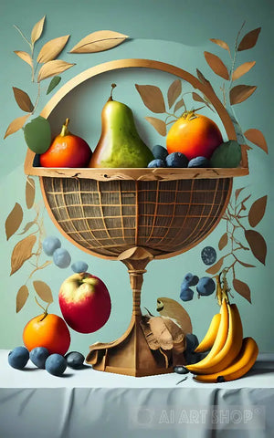 Fruit Basket 03 Still Life Ai Art