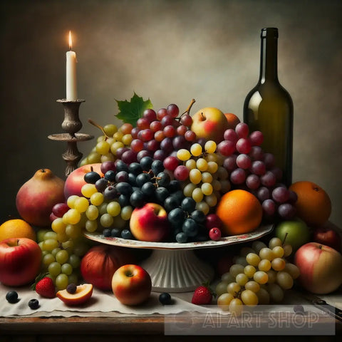 Fruitful Elegance Still Life Ai Art