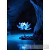 Full Moon And Flower Colors Ai Artwork