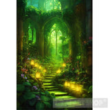 Full Moon And Flower Colors Ai Artwork