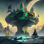 Future Viking Metaverse Cube Ships Ai Artwork