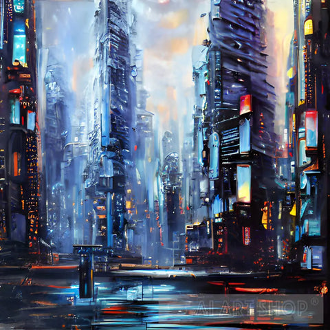 Futuristic City Of Abstract Buildings Architecture Ai Art