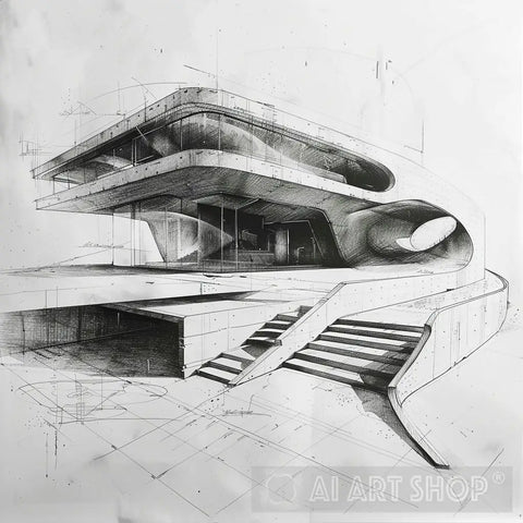 Futuristic Terrace Haven Architecture Ai Art