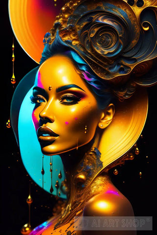 Futuristic Women Art:01 Contemporary Ai Art