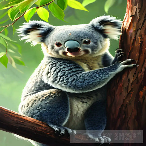 Fuzzy Koala Animal Ai Art