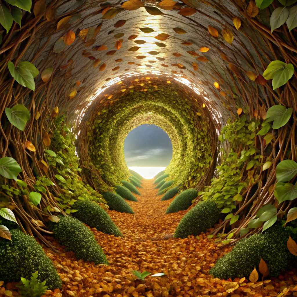 Tunnel, infinity Tunnel, Beautiful, beautiful scenery, round tunnel...