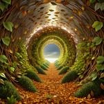 a-natural-infinity-tunnel-with-a-leafs-and-flylght (1)