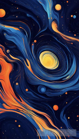 Galactic Afternoon Abstract Ai Art