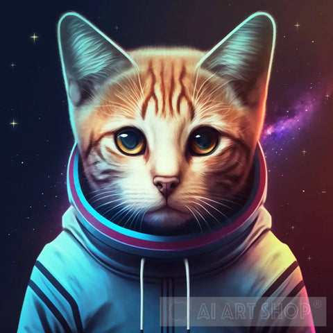 Galactic Cat Animal Ai Art