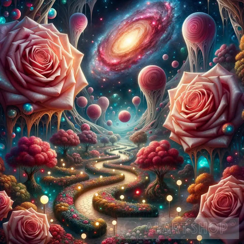 Galactic Garden Surrealism Ai Art