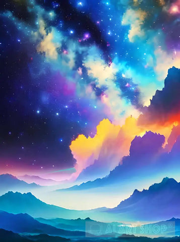 Galaxy Night Sky Ai Artwork