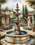 Garden Water Fountain Architecture Ai Art