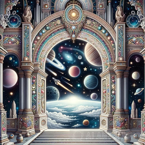 Gateway To The Cosmos Ai Artwork