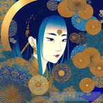 Geisha Blue Dream Portrait Ai Art