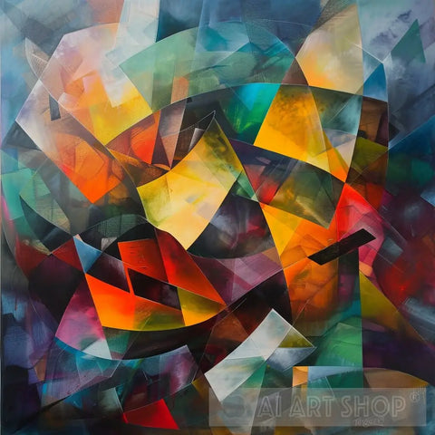 Geometric Abstract Modern Ai Art