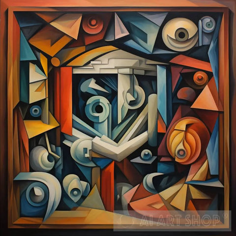 Geometric Adventure Abstract Ai Art