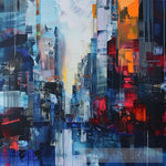 Geometric Cityscape - Modern Abstract Art Ai