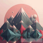 Geometric Mountains Landscape Ai Art