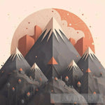 Geometric Mountains Landscape Ai Art