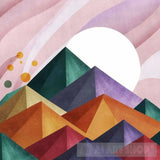 Geometric Mountains Landscape Ai Art