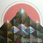 Geometric Mountains Landscape Ai Art