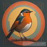 Geometric Picture Of A Robin Animal Ai Art