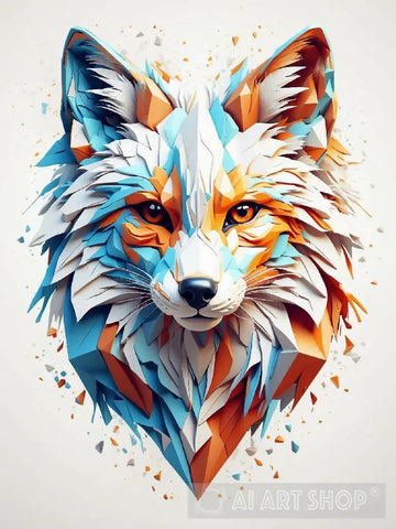 Geometric Polygonal Psychedelic Art Animal Ai Art