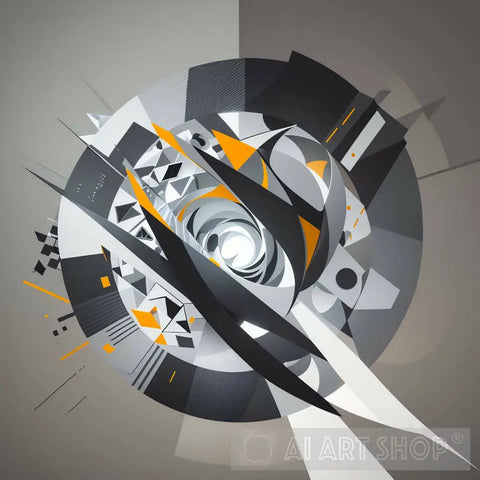 Geometric Shapes In Motion Ai Artwork