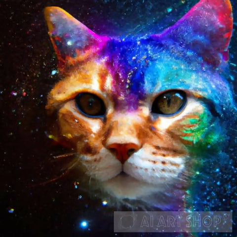 Ghost Galaxy Cat Ai Artwork