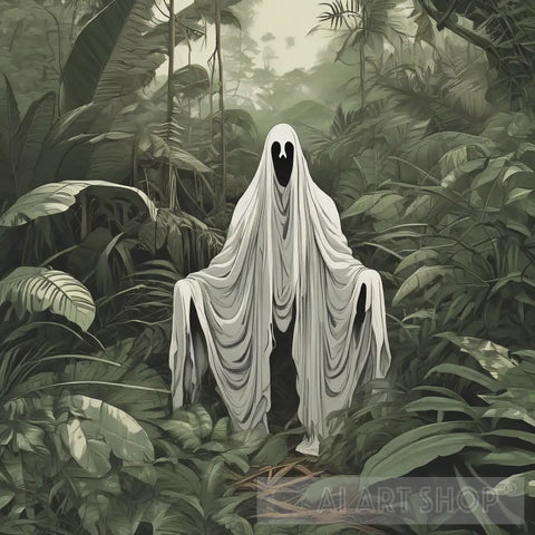 Ghost In The Jungle Ai Artwork