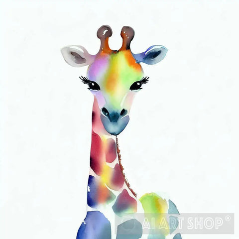 Giraffe Ai Painting
