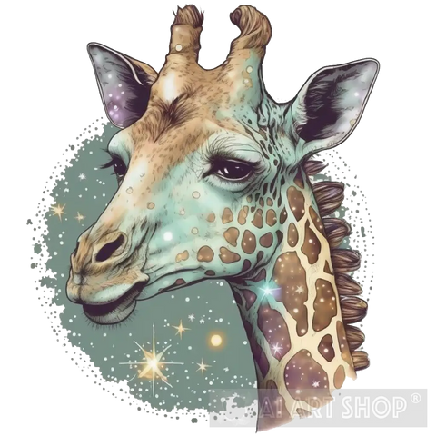 Giraffe Head Animal Ai Art