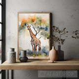 Giraffe In The Wild Animal Ai Art