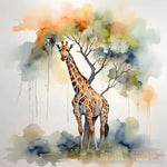 Giraffe In The Wild Animal Ai Art