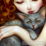 Girl And Cat #1 Animal Ai Art