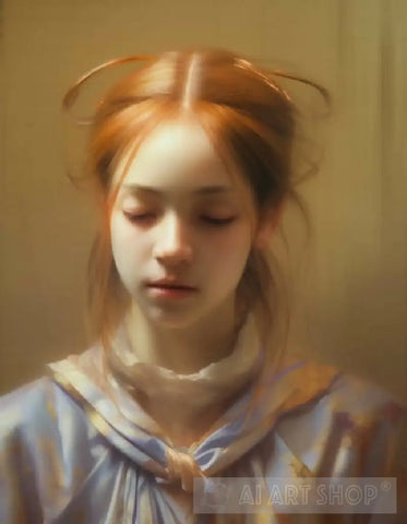 Girl From The Land Of Seashell 11 Portrait Ai Art