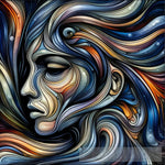 Girl Head In Abctract Abstract Ai Art