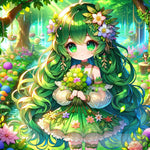 Girl In A Wreath Of Flowers Nature Ai Art