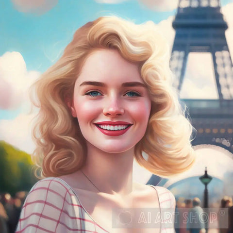 Girl In Paris: ) Ai Artwork