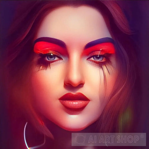 Girl Vibrant Style Abstract Ai Art