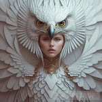 Girl With Eagle Wig Ai Artwork