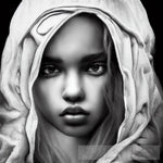 Girls-Black-And-White Ai Artwork