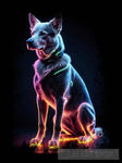 Glow In The Dark Dog Animal Ai Art