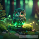 Glowing Cutie Owl Animal Ai Art