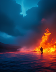 Walking on Fire Water