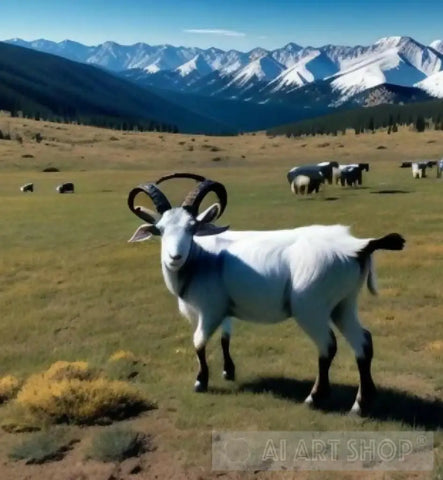 Goat In The Colorado Mountains Animal Ai Art