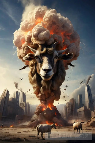 Goat War Ai Artwork