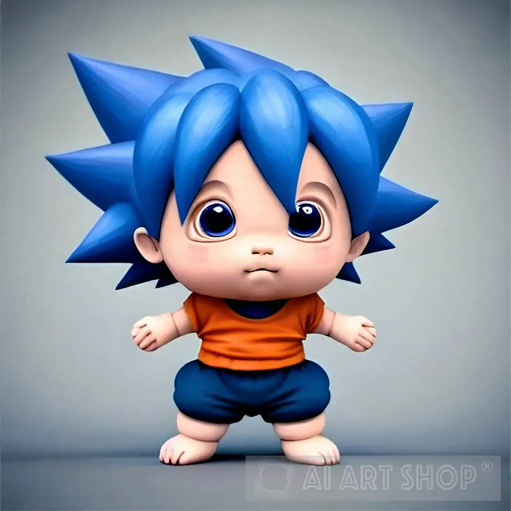 Goku baby, cartoons, colorful background,